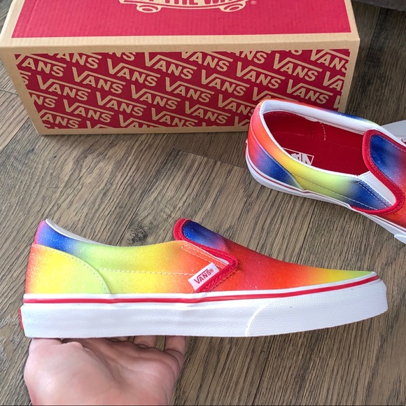 Vans rainbow glitter slip on shoes sneakers - Picture 3 of 8